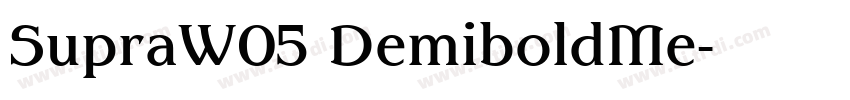 SupraW05 DemiboldMe字体转换